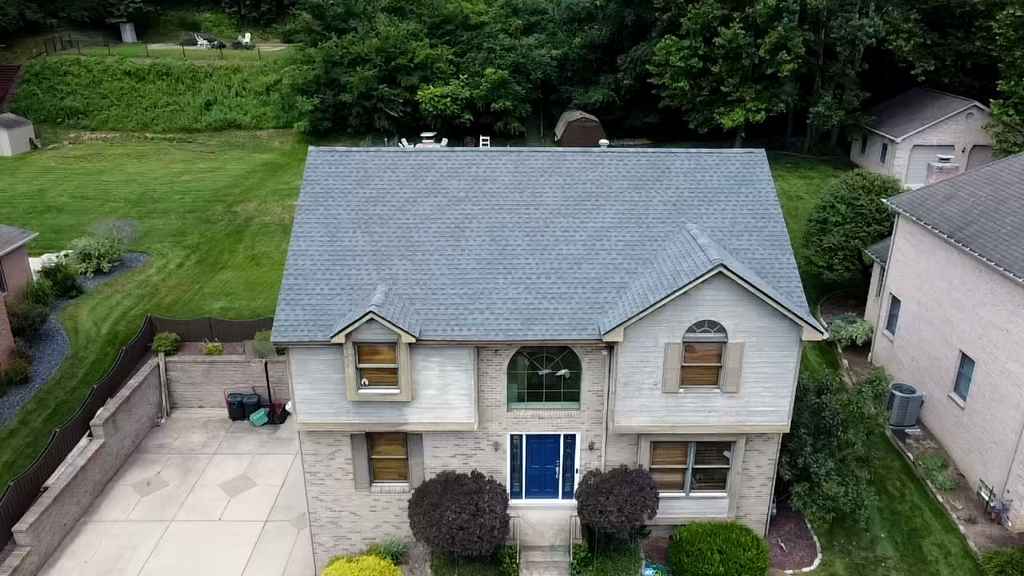 new installed asphalt shingle roofing in Pittsburgh by MHI Roofing